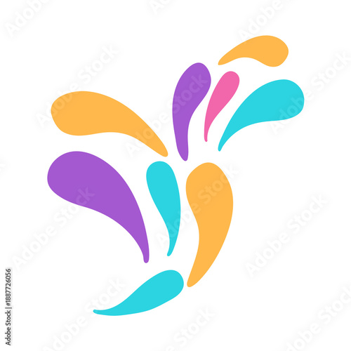Εκτύπωση καμβά Colorful abstract shapes design.