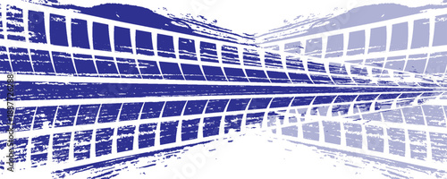 Tire tread marks, drift, motorsport, motocross, rally, tread mark with skid, grinding, splash effect. Graphic set of tire treads, wheel texture, car racing.