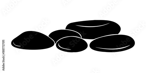 Black stones illustration
