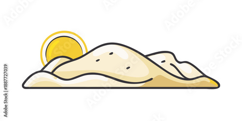 Sunset over sand dunes