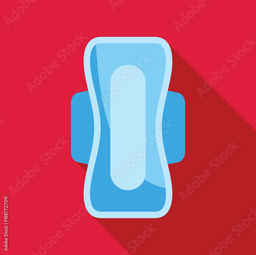 Sanitary pad icon representing feminine health and period care