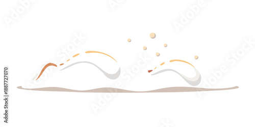 Minimalist nike swoosh illustration