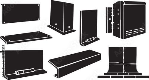Collection of black server and computer hardware components