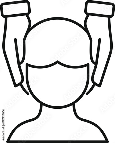 Person receiving a gentle head massage, illustrating wellness and relaxation