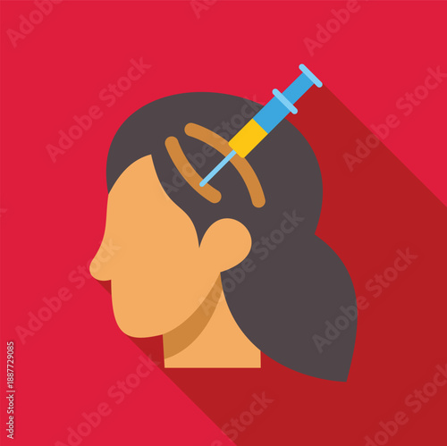 Woman receiving a medical injection into her scalp for hair growth and restoration