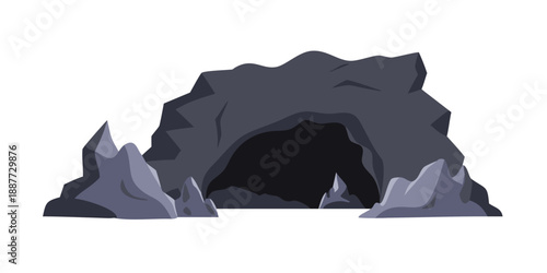 Obraz na plátně Illustration of a cave