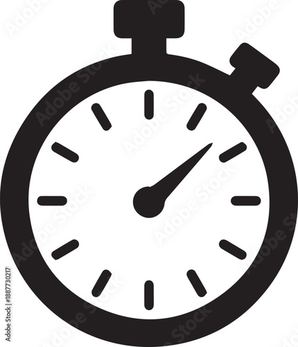 Time Management Icon Clock and Productivity Vector