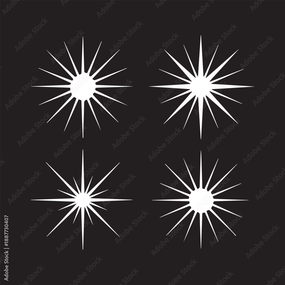 Fototapeta premium Magical White Sparkle Light Effects 