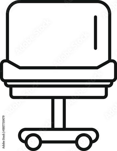 Hospital gurney flat vector illustration symbolizing health and patient care