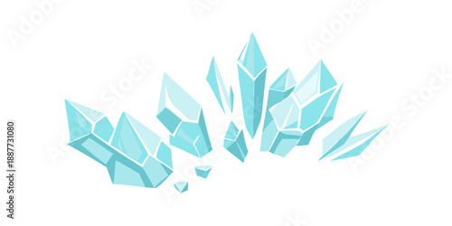 Ice crystals illustration