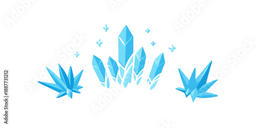 Blue crystal formation