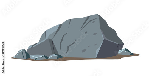 Large rocky boulder