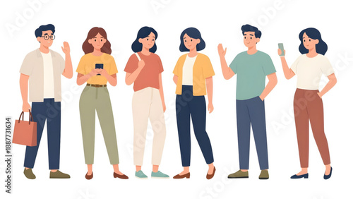 People Icons Set, Teamwork Community and Business Users Illustration