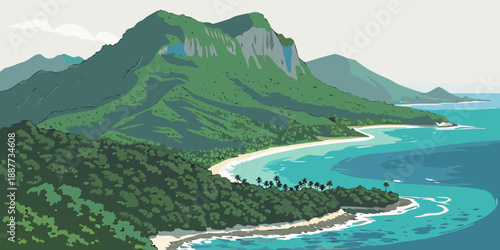 Tropical coastal landscape