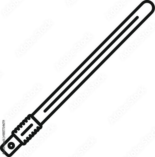 Simple outline vector representing a futuristic laser sword