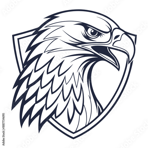 Eagle head shield logo