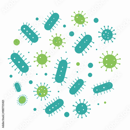 Bakterie wirusy ilustracja