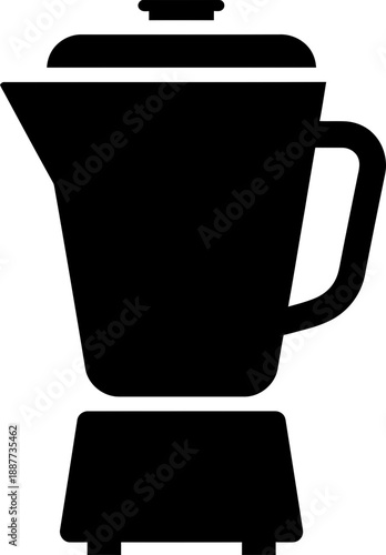 Kitchen appliance blender icon. Food processor for cooking and drinking. Kitchenware for smoothie and drink. Digital vector symbol