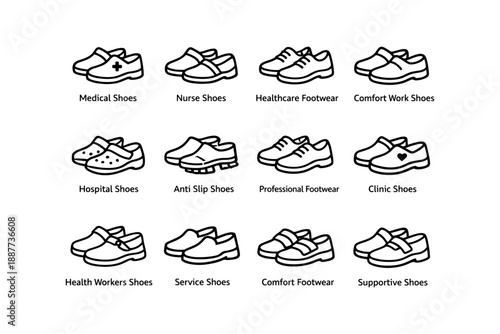 Essential footwear for healthcare: medical, nurse, comfort, hospital, clinic shoes