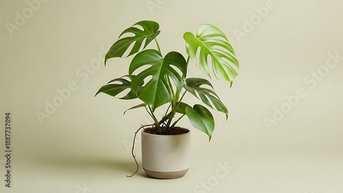 Mini Monstera plant in a pot