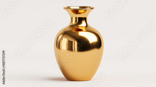 Elegant golden vase home decor luxury interior design shiny gold flower vase for home decoration object art