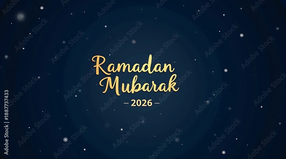 Naklejka premium Celebrating ramadan mubarak 2026