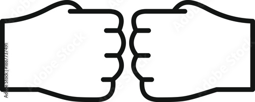 Two closed fists bumping each other, symbolizing greeting, respect, and collaboration