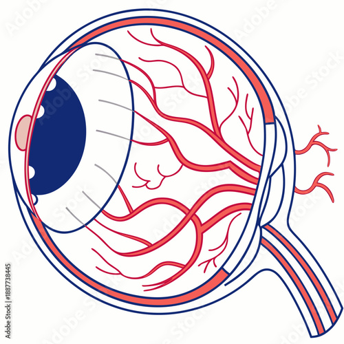 Creative eye in a coffee cup illustration