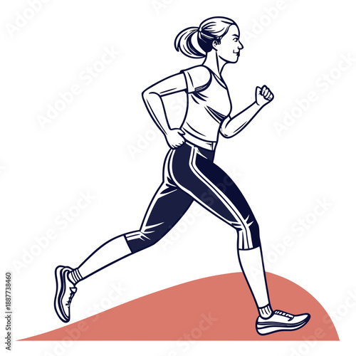 Running woman illustration