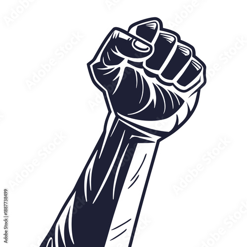 Fist raised in solidarity