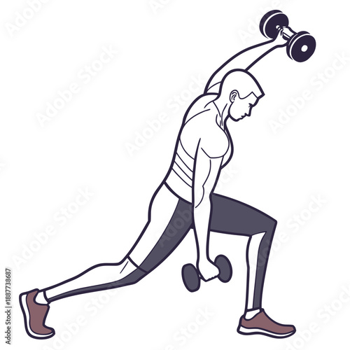 Man performing dumbbell exercise
