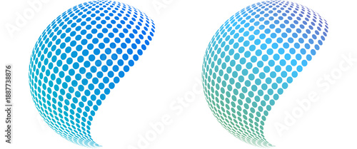 Set Design elements symbol Editable icon - Halftone circles, halftone dot pattern on white background. Vector illustration eps 10 frame with black abstract random dots for technology, electronic