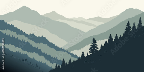 Serene mountain landscape