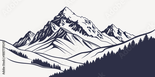 Majestic mountain range