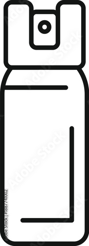 Pepper spray canister icon symbolizing personal protection, self defense, and security