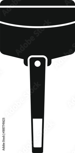Putty knife or spatula icon for construction, renovation, and repair work in silhouette