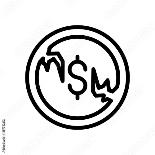 Economic Recession Coin 06