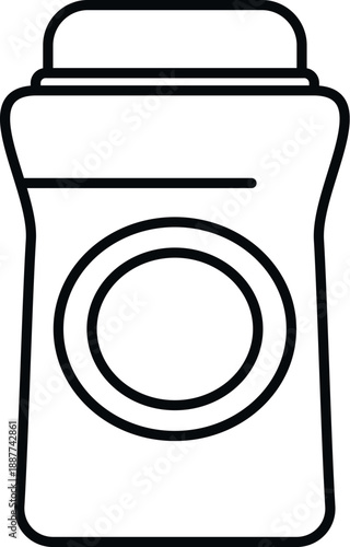 Roll on deodorant bottle representing personal hygiene and body care