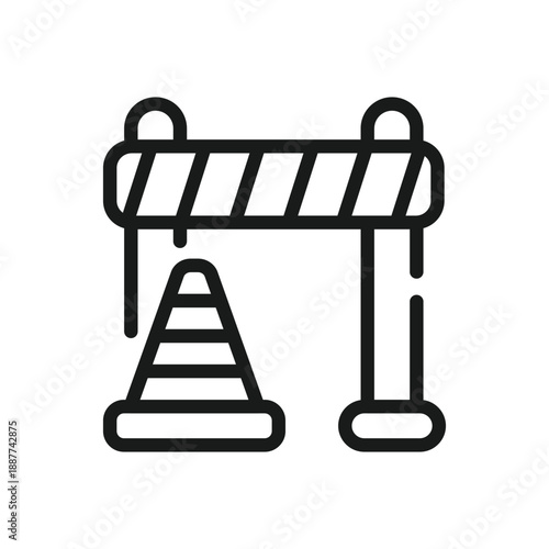 Road Construction Barrier Icon