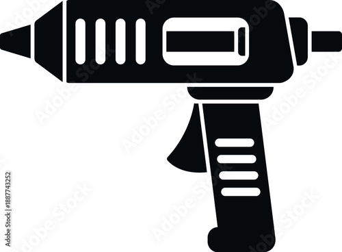 Hot glue gun icon representing diy, crafting, and repair tools