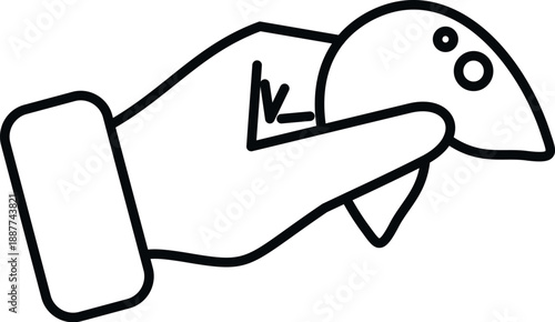 Hand holding a fish, depicting fishing catch or seafood concept