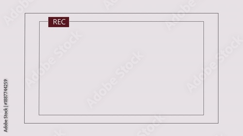rec animation  with Alpha Channel, offering simple-to-use video recording camera screen animation in horizontal view in transparent background in 4K animation 