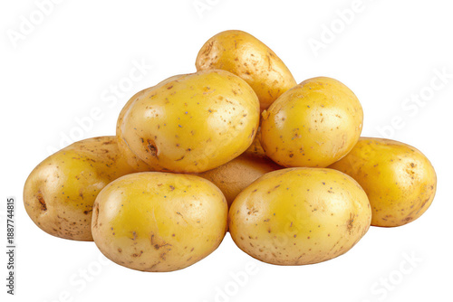 A pile of yellow potatoes