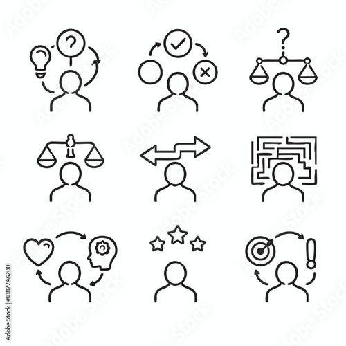 Person contemplating choices and outcomes