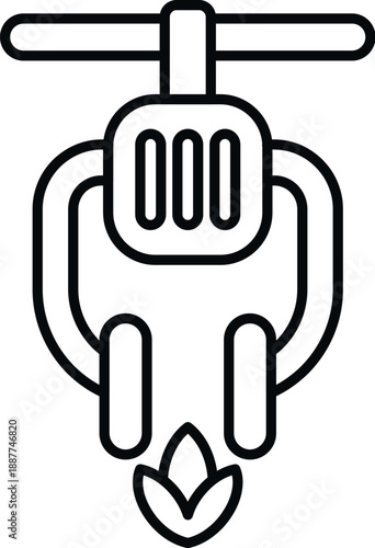 Jetpack propelling person in flight, representing future travel and innovation