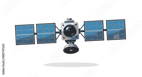 satellite dish on blue background