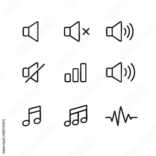 Sound and volume control icons for applications