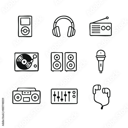 Audio devices and music icons