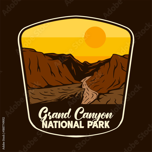 GRAND CANYON NATIONAL PARK BADGE VECTOR LOGO