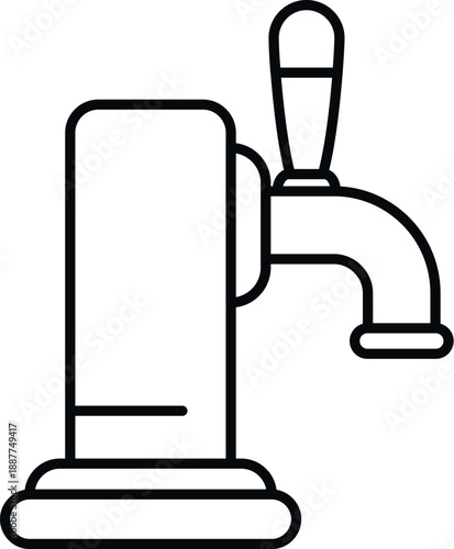 Beer tap dispenser for serving draft alcoholic beverages in a bar